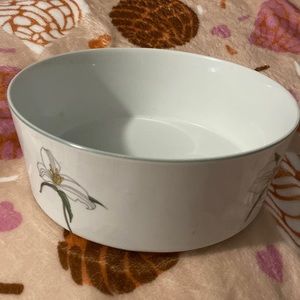 Vintage Mary Lou Goertzen Block Spal Watercolors “Trillium” Serving Bowl RARE